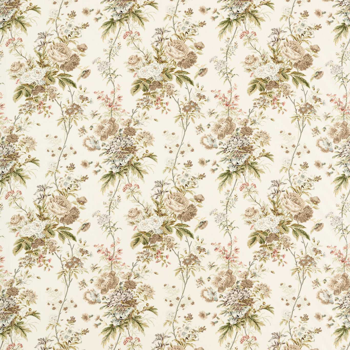 Lakeland Paradis Walnut Fabric - Green - Sanderson