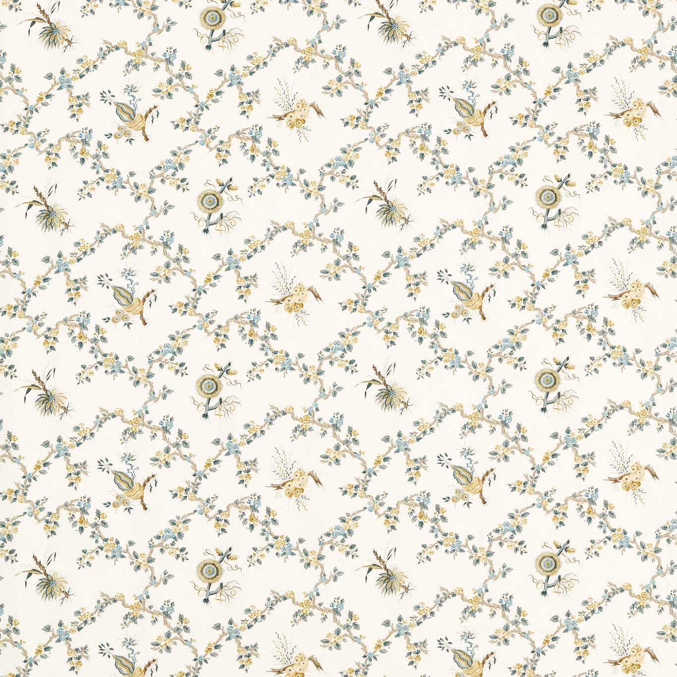 Trelliage Chamomile/Chalk Fabric - Cream - Sanderson