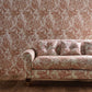 Fringed Tulip Toile Wallpaper - Putty - DGDW217324