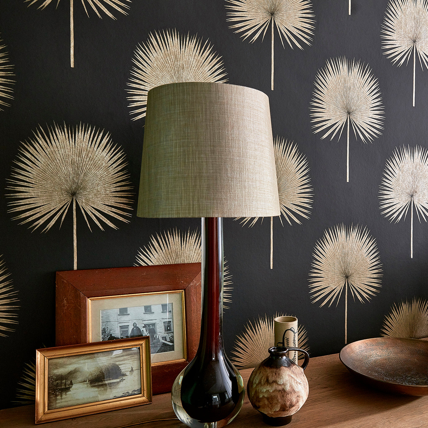 Fan Palm Wallpaper - Botanical Green - DGLW216636