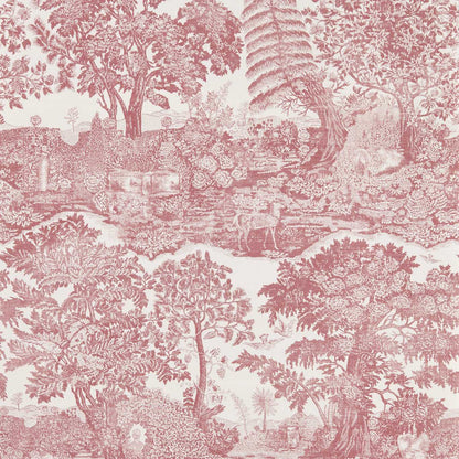 Highgrove Toile Wallpaper - Madder Rose - DHIP217505