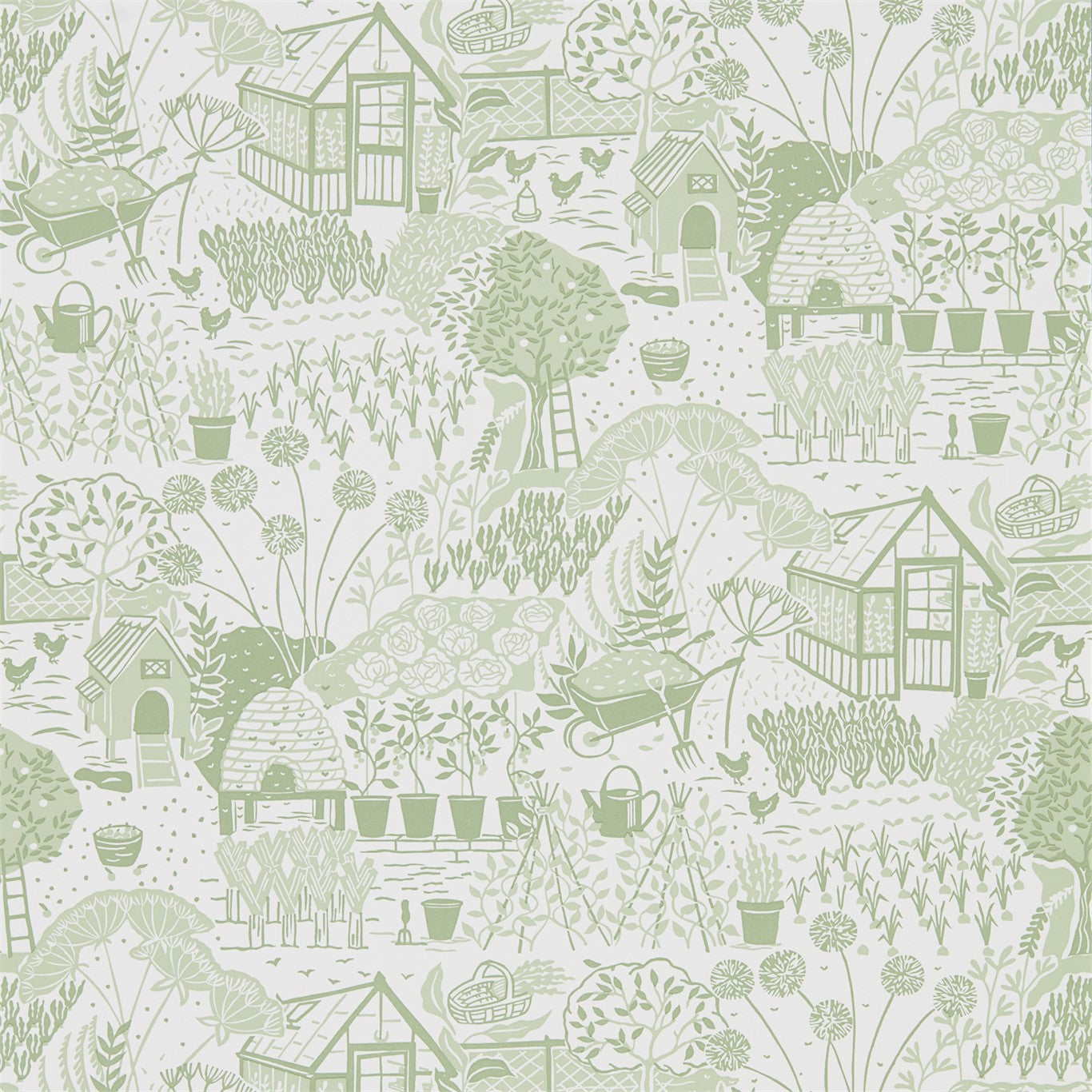 The Allotment Wallpaper - Fennel - DHPO216351