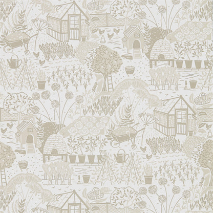 The Allotment Wallpaper - Linen - DHPO216353