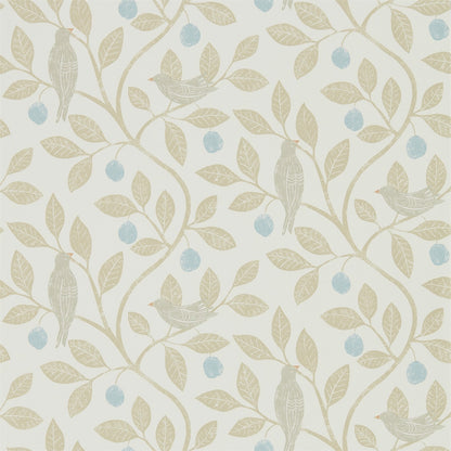 Damson Tree Wallpaper - Denim/Barley - DHPO216364