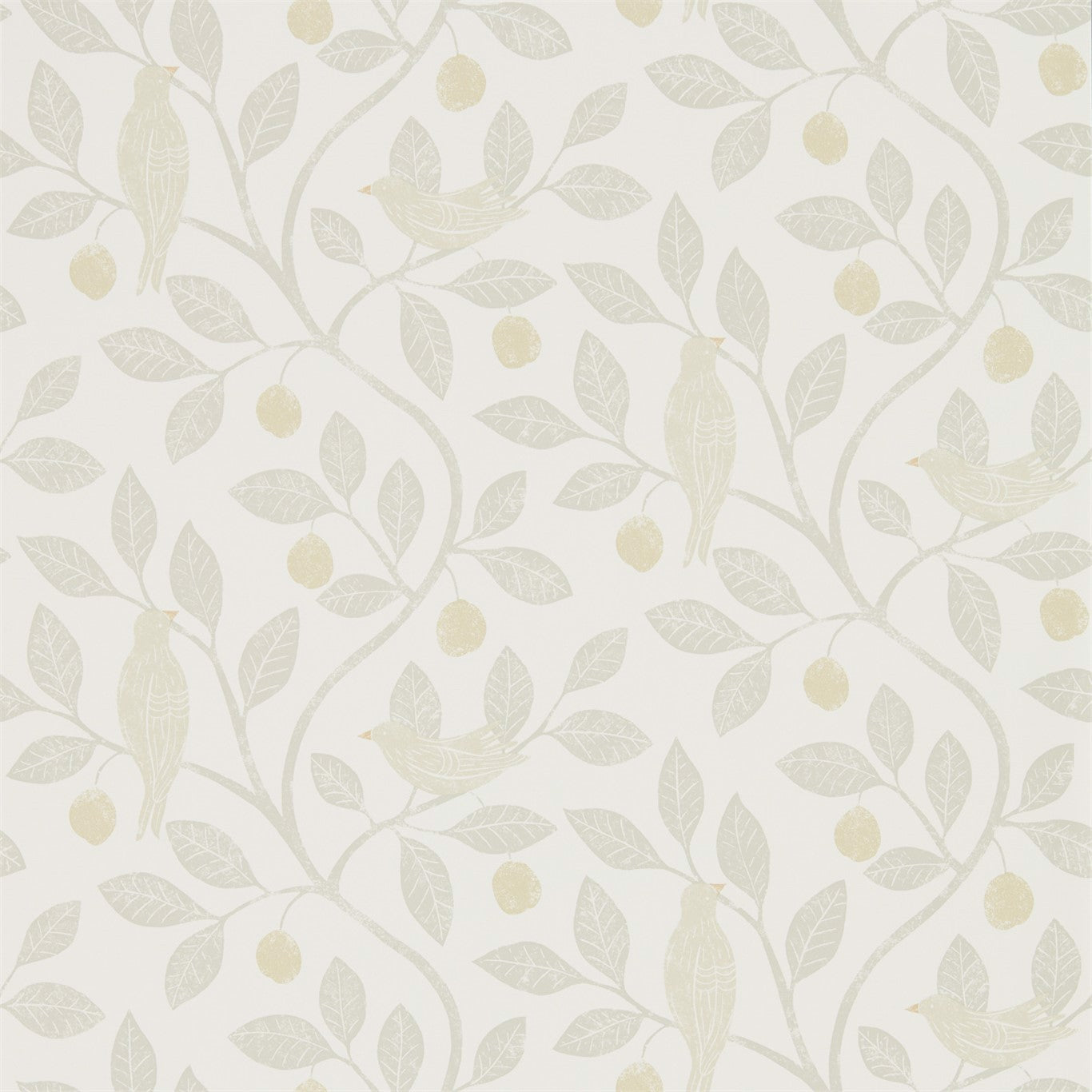Damson Tree Wallpaper - Linen/Honey - DHPO216366