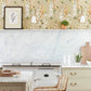 Hollyhocks Wallpaper - Gold Metallic/Tan - DOSW217034