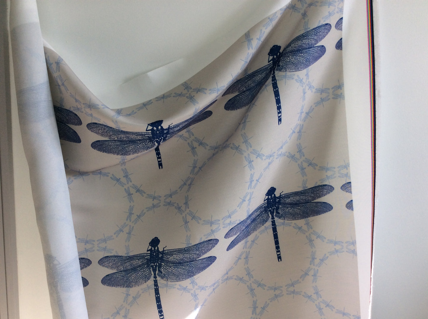 Dragonfly Ripples Fabric - Aqua - Petronella Hall
