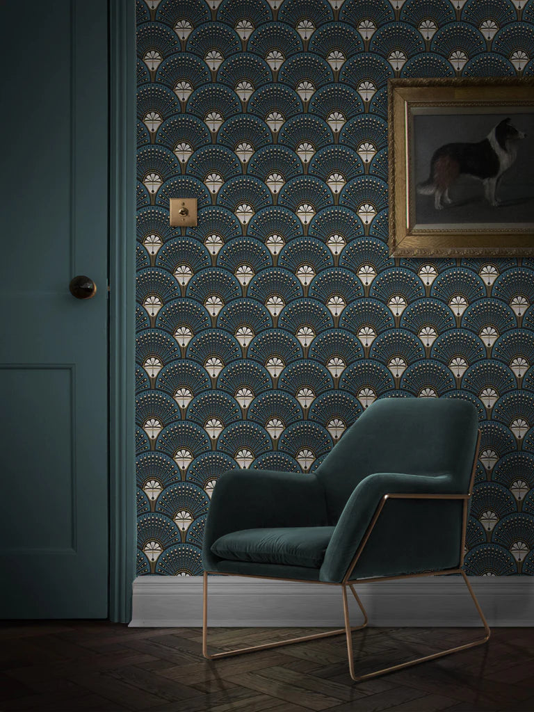 Deco Martini 'Teal' Room Wallpaper