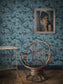 Crane Fonda 'Palm Blue' Room Wallpaper