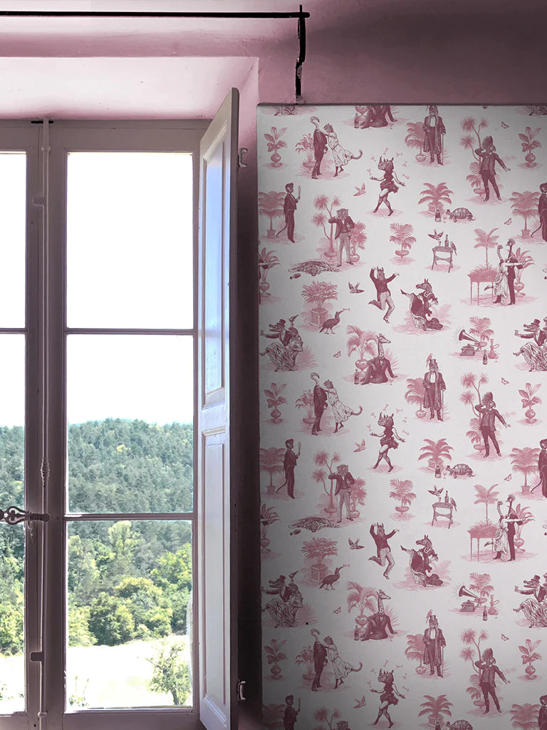 Safari Soirée 'Rouge' Room Wallpaper