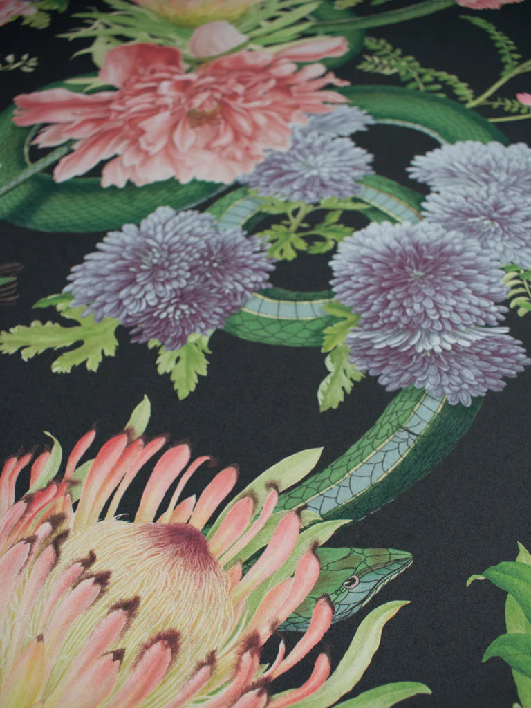Forbidden Bloom 'Black' Room Wallpaper
