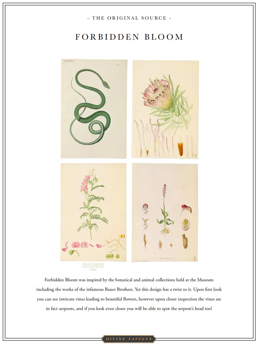 Forbidden Bloom 'Black' Wallpaper