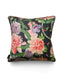 Forbidden Bloom 'Black' Back Linen Cushion