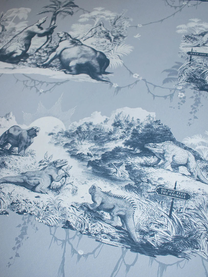 Extinctopia 'Glacier Blue' Room Wallpaper