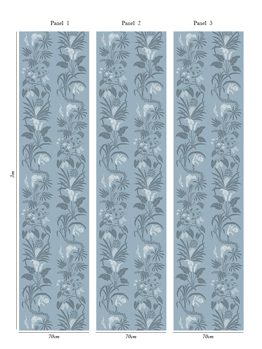 Botanize 'Lily Blue' Wallpaper