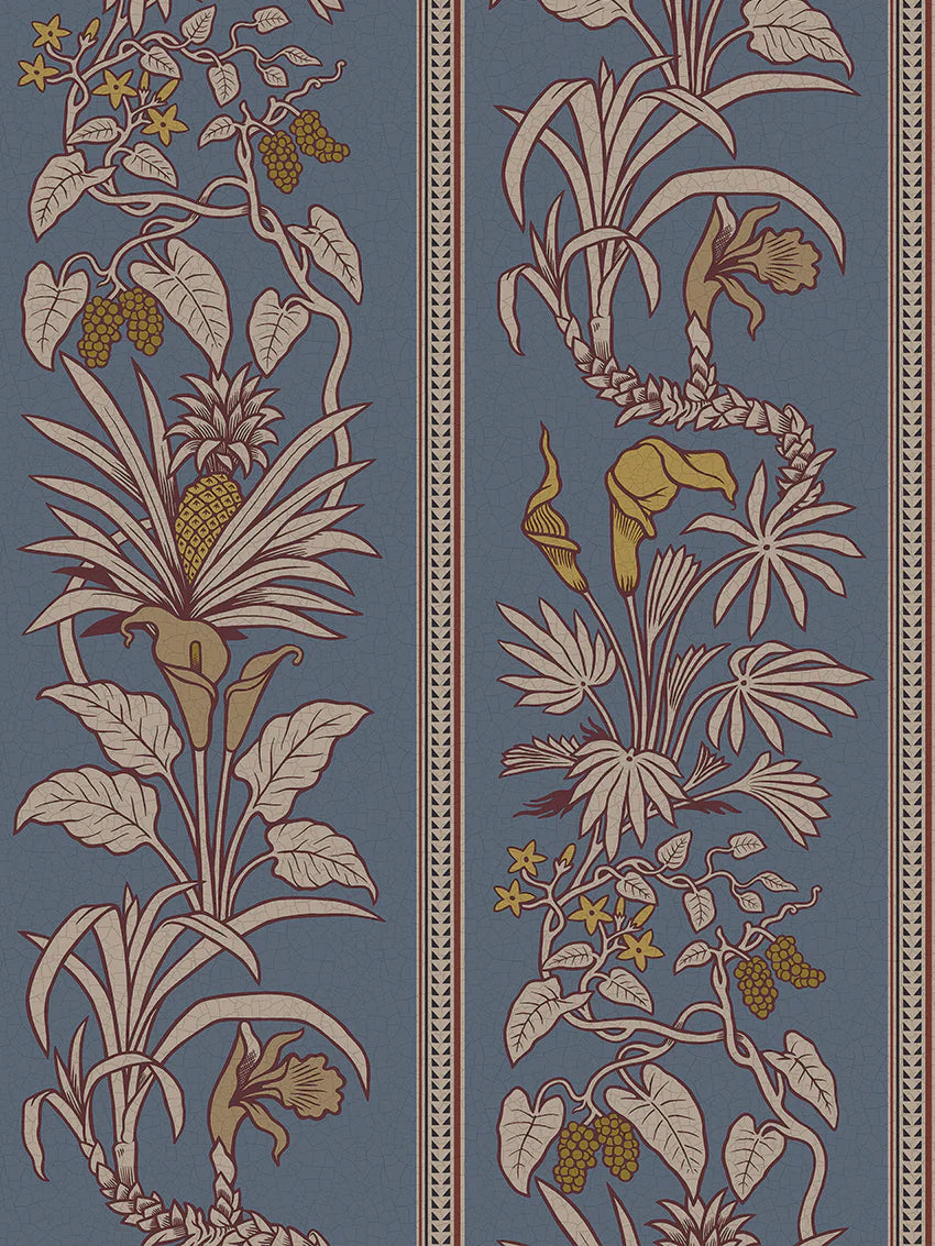 Botanize Heritage 'Whale Blue' Recycled Velvet Fabric