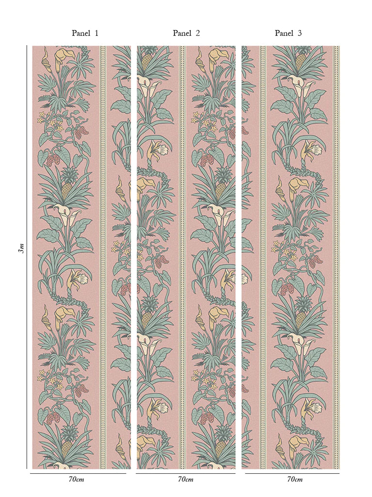 Botanize Heritage 'Plaster Pink' Wallpaper