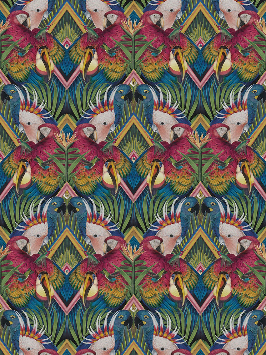 Divine Plumage 'Fiesta' Recycled Velvet Fabric