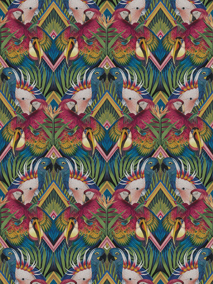 Divine Plumage 'Fiesta' Recycled Velvet Fabric