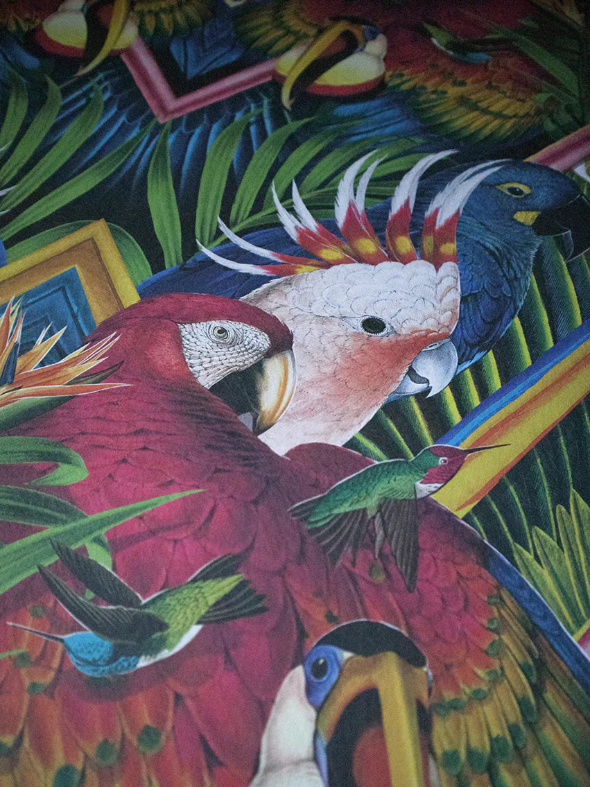 Divine Plumage 'Fiesta' Recycled Room Velvet Fabric