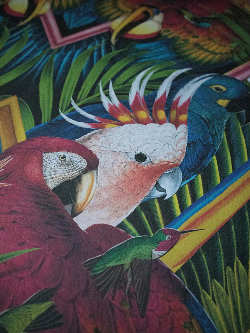 Divine Plumage 'Fiesta' Recycled Room Velvet Fabric