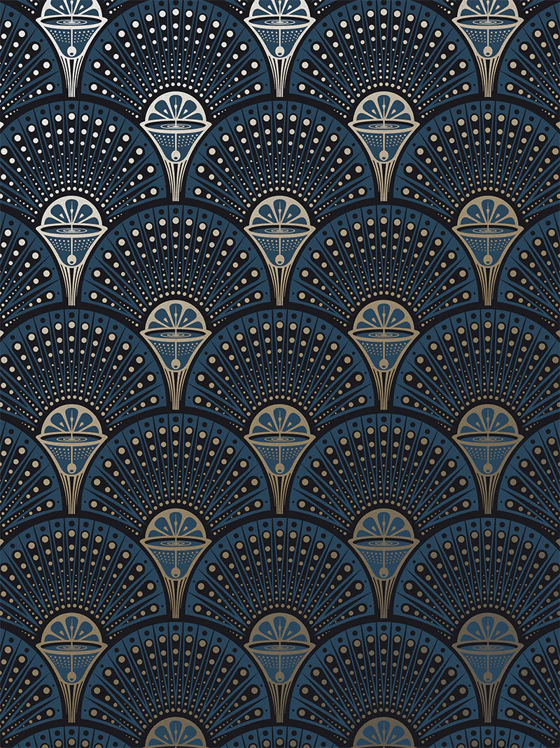 Deco Martini 'Midnight Gold' Wallpaper