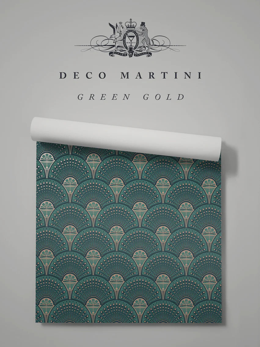 Deco Martini 'Green Gold' Wallpaper