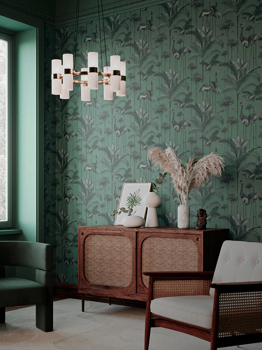 Crane Fonda 'Jade Green' Recycled Room Velvet Fabric