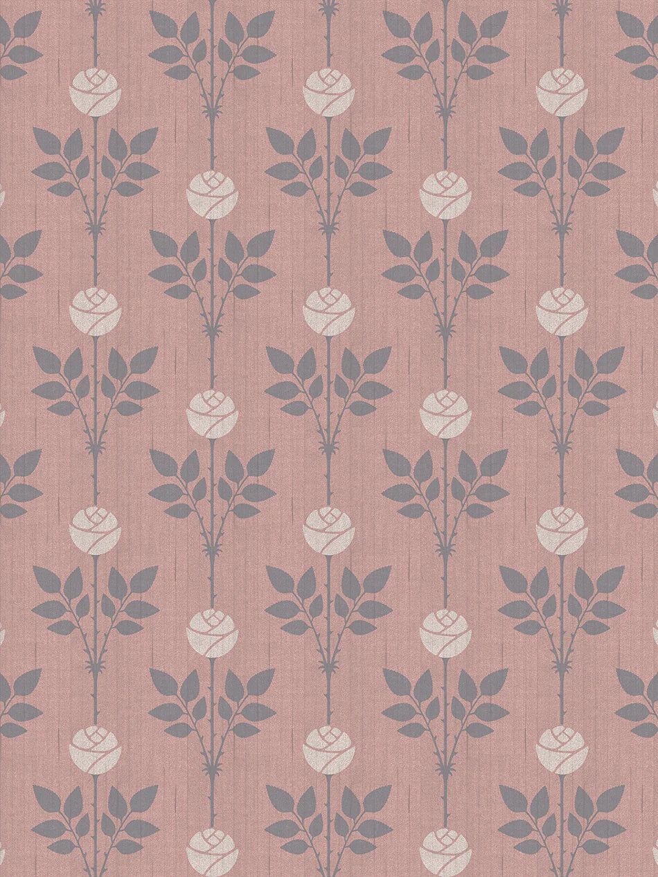 Rozalia 'Blushing Rose' Wallpaper