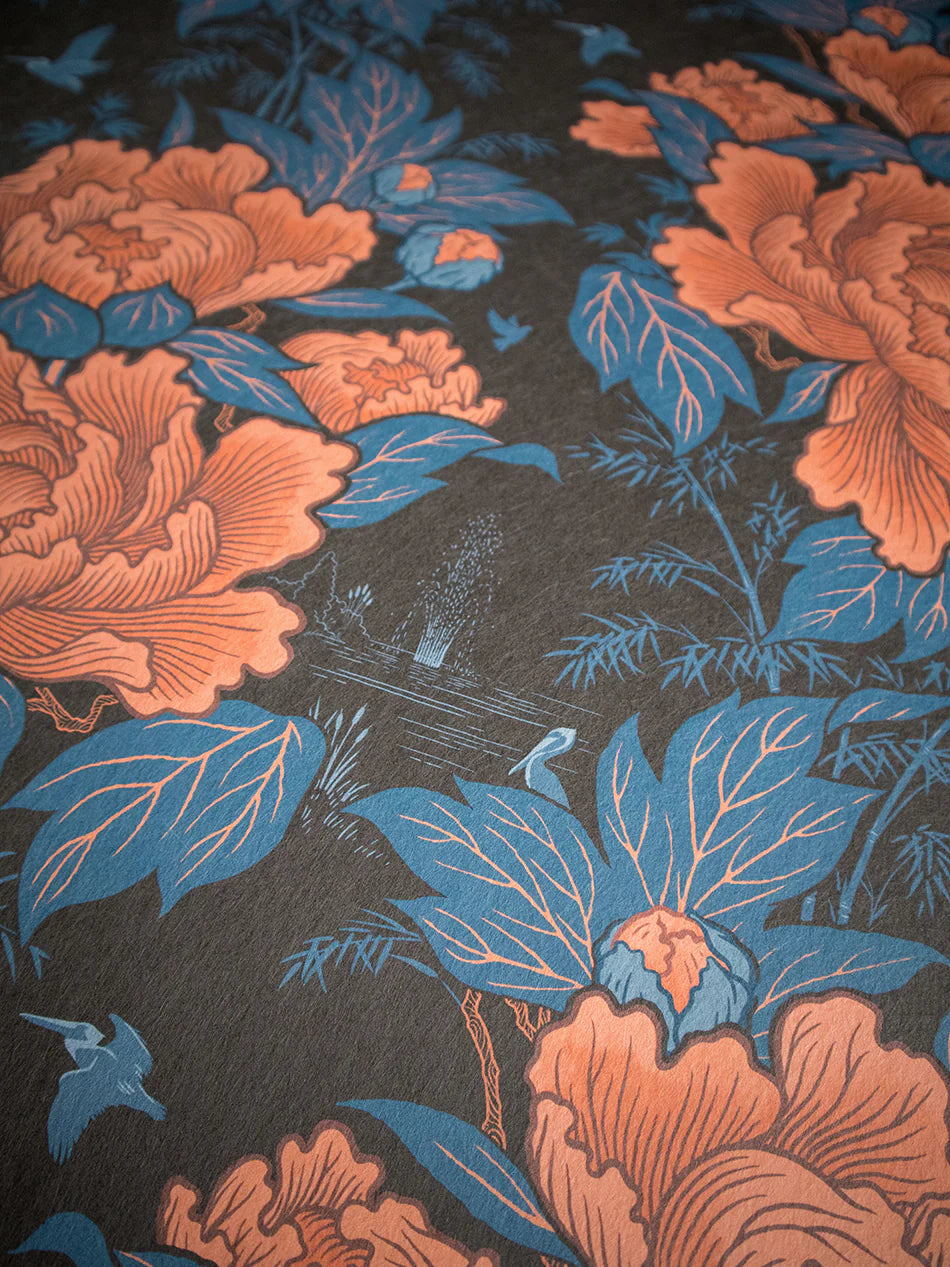 Bloomin' Marvellous 'Coral Charm' Recycled Room Velvet Fabric