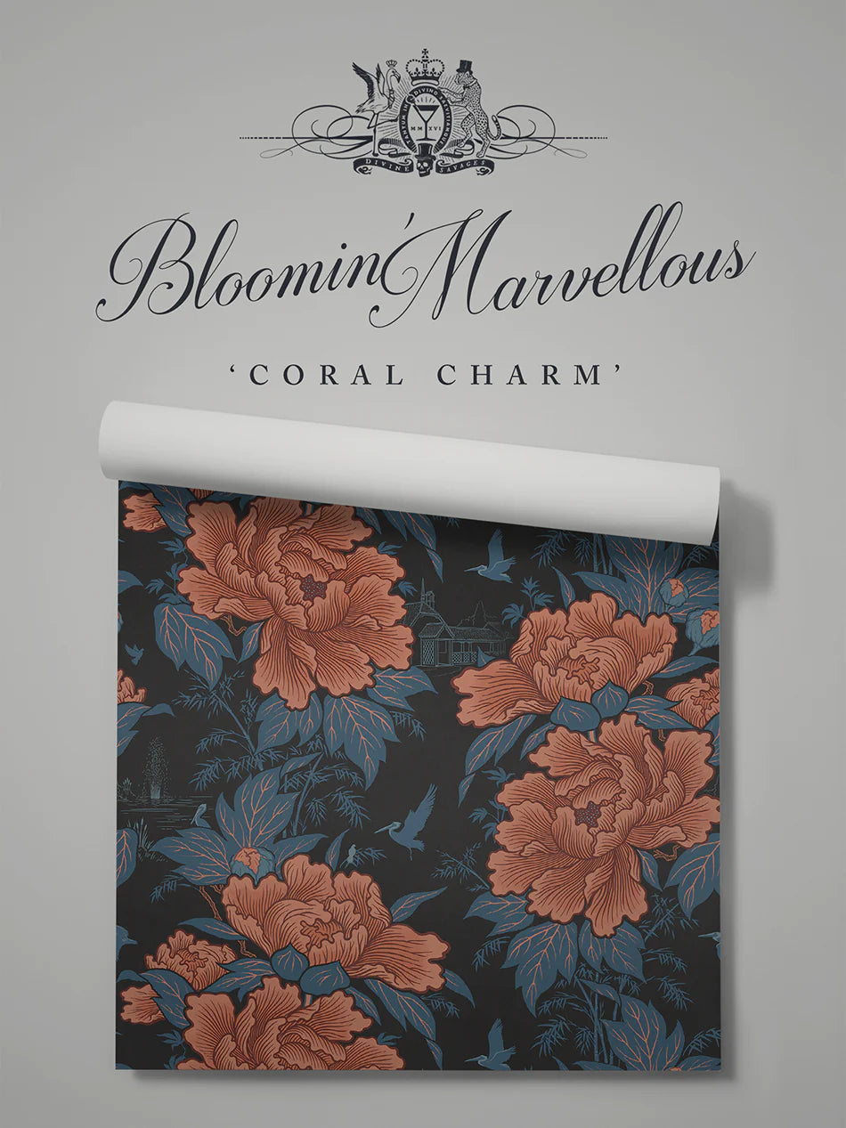 Bloomin' Marvellous 'Coral Charm' Wallpaper