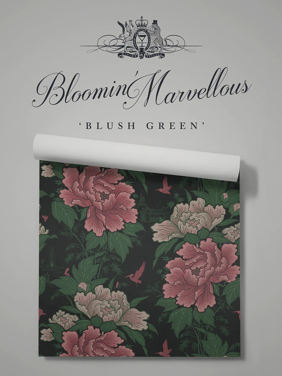 Bloomin' Marvellous 'Blush Green' Wallpaper