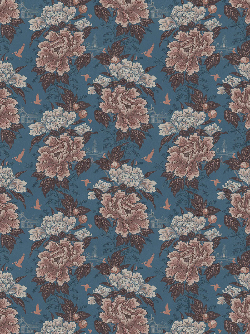 Bloomin' Marvellous 'Belle Blue' Wallpaper
