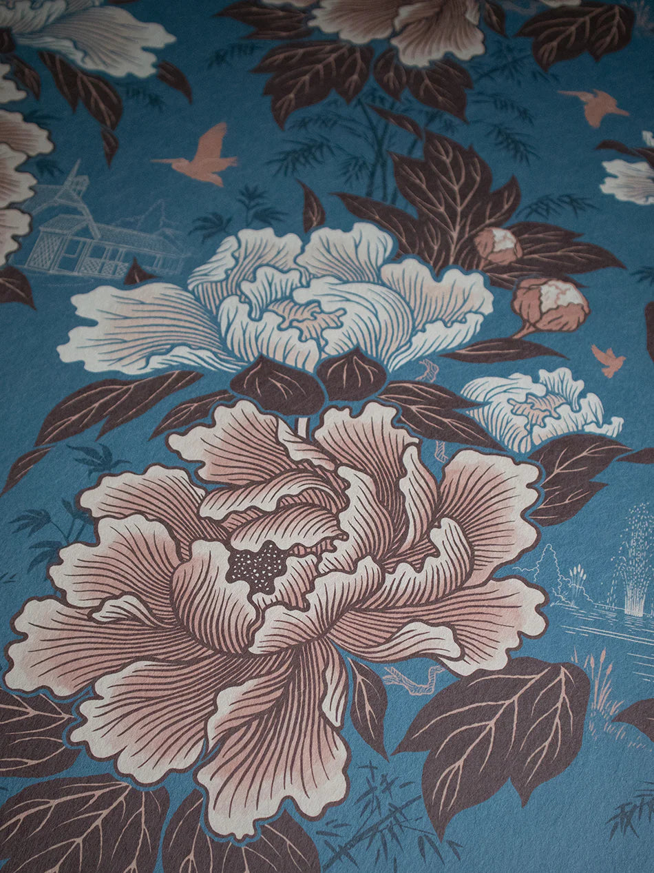 Bloomin' Marvellous 'Belle Blue' Room Wallpaper
