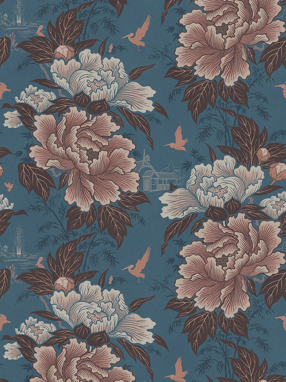 Bloomin' Marvellous 'Belle Blue' Room Wallpaper