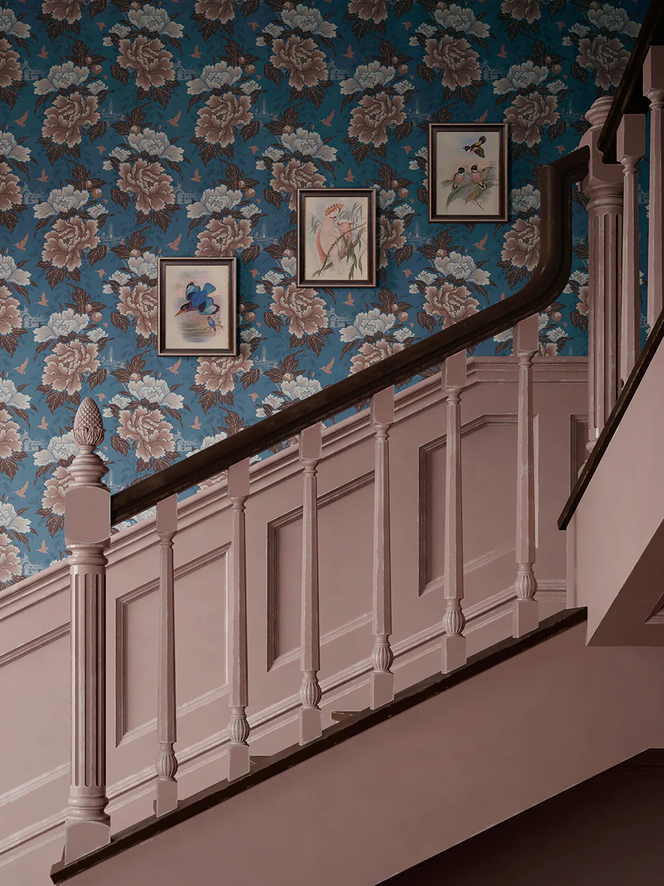Bloomin' Marvellous 'Belle Blue' Room Wallpaper