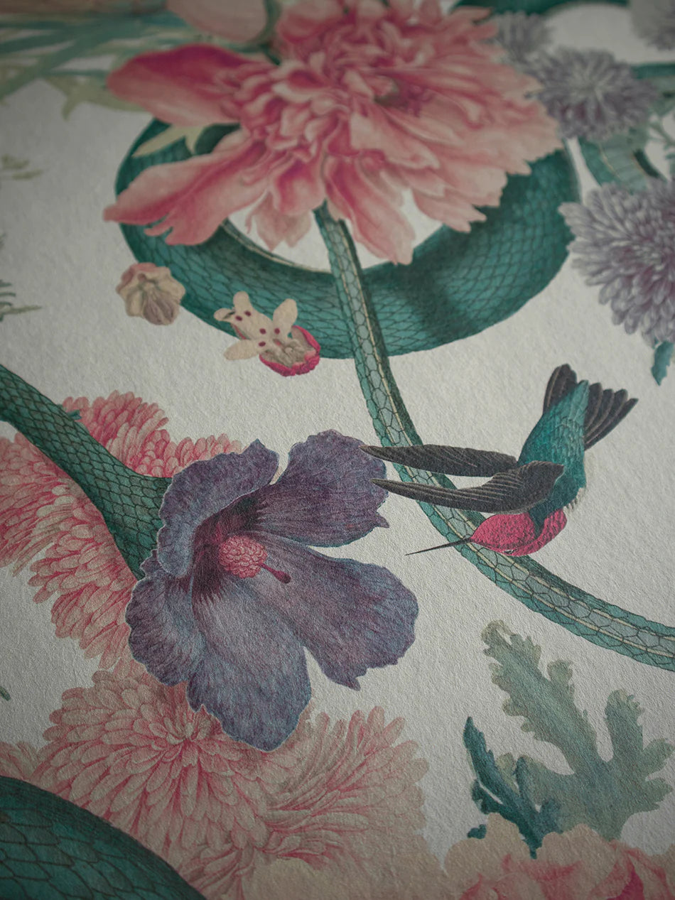 Forbidden Bloom 'Bone White' Room Wallpaper