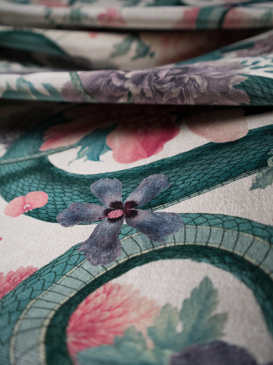 Forbidden Bloom Recycled Velvet Fabric