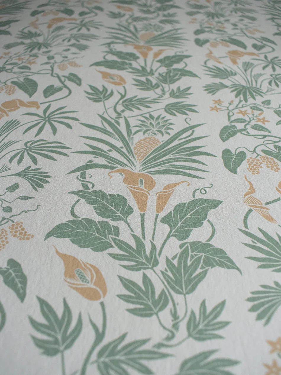 Little Botanize 'Palm Green' Room Wallpaper