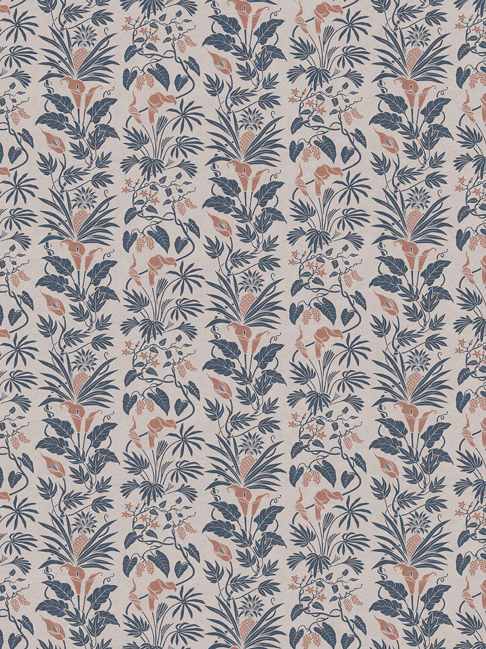 Little Botanize 'Terracotta Blue' Wallpaper