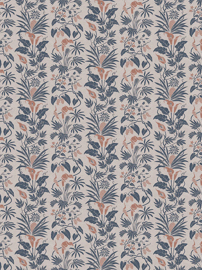 Little Botanize 'Terracotta Blue' Wallpaper