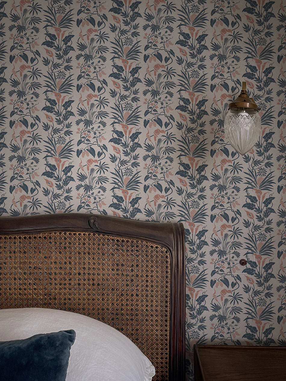 Little Botanize 'Terracotta Blue' Room Wallpaper