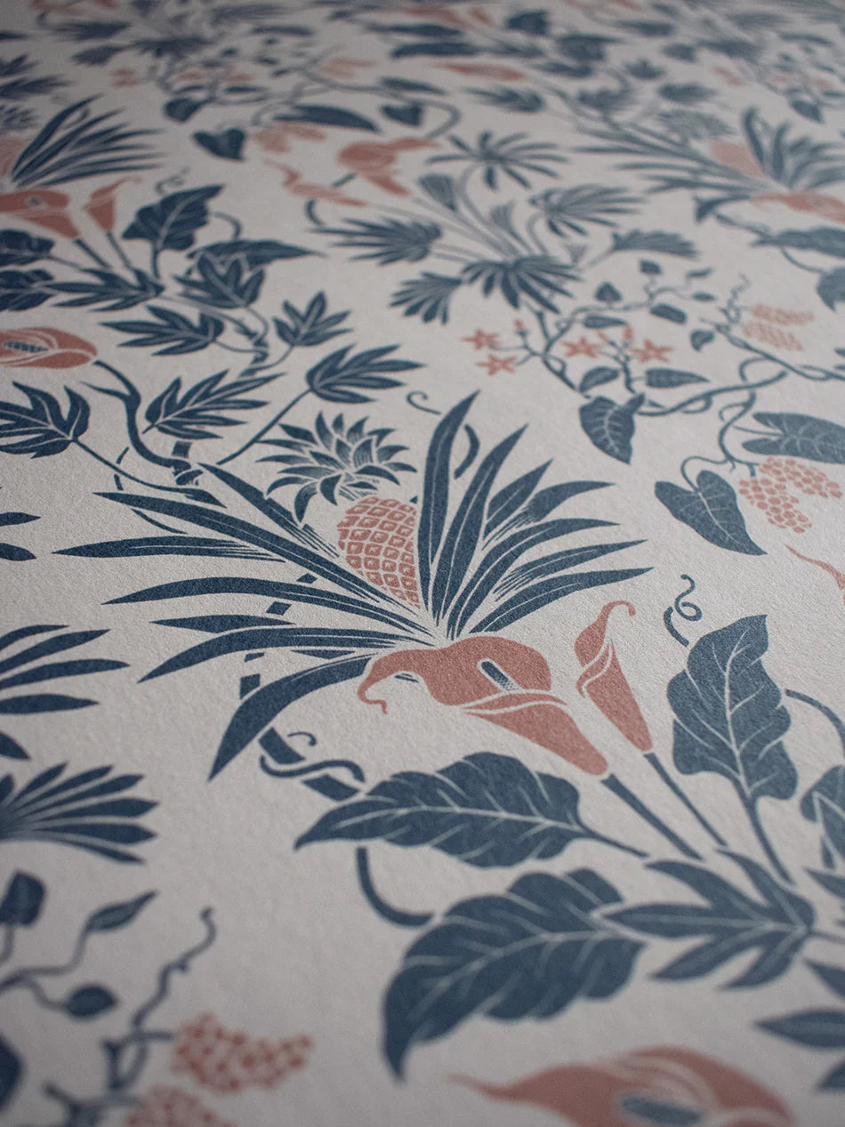 Little Botanize 'Terracotta Blue' Room Wallpaper