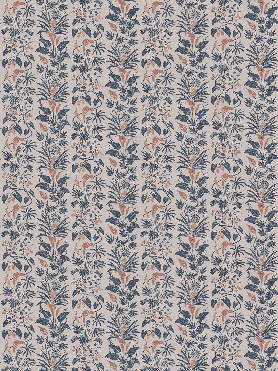 Little Botanize 'Terracotta Blue' Wallpaper