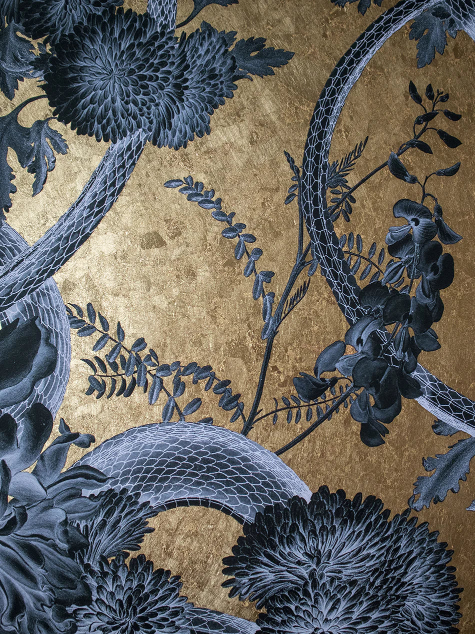 Forbidden Bloom Gold Leaf Room Wallpaper