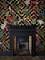 Geometric Aviary Gold Leaf Room Wallpaper