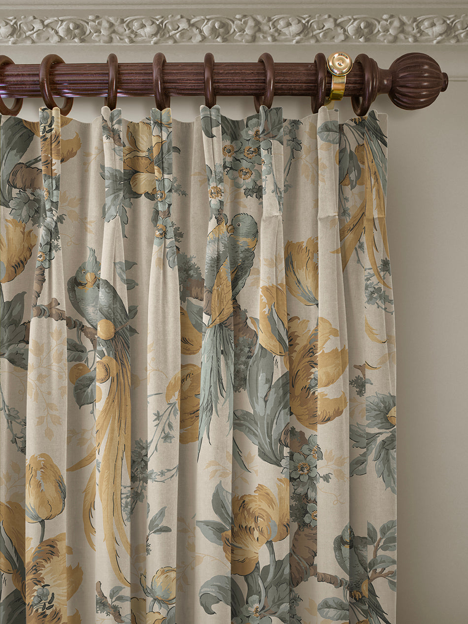 Lovebirds Recycled Velvet Fabric