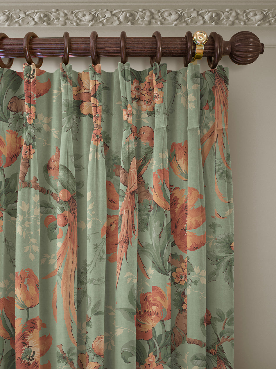 Lovebirds Recycled Velvet Fabric