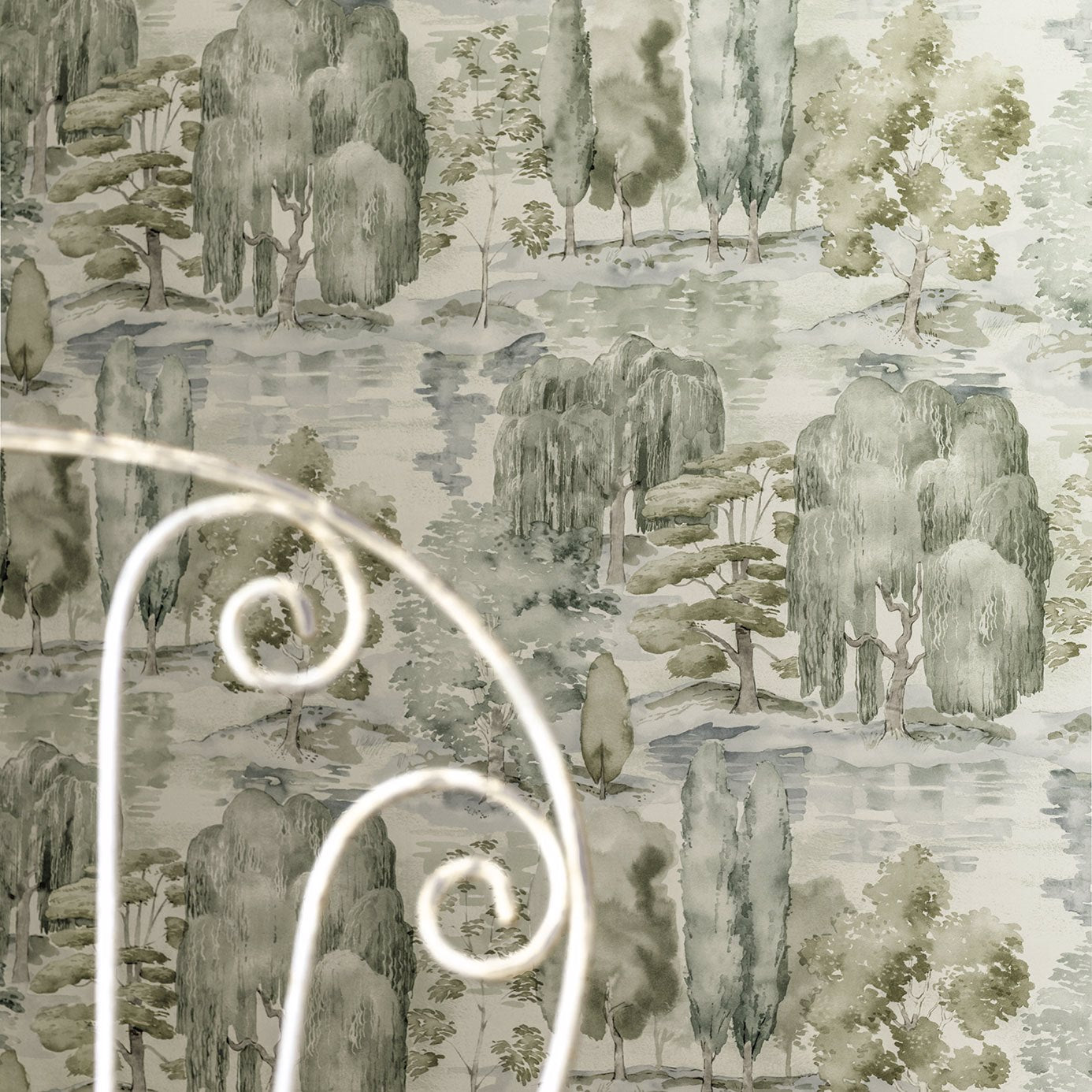 Waterperry Wallpaper - Ink/Grey - DWAP216282
