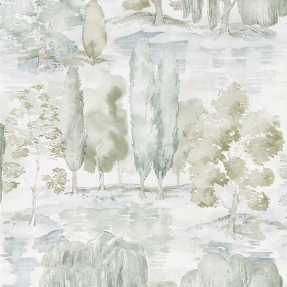 Waterperry Wallpaper - Willow/Olive - DWAP216283
